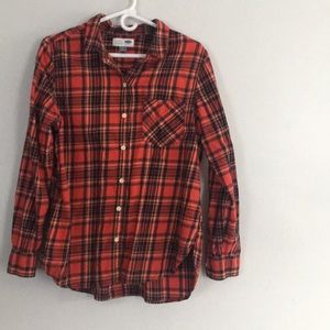 Women’s red flannel shirt